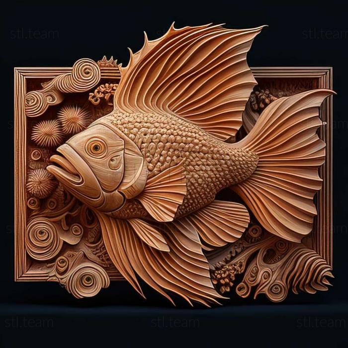 3D model Loricarihty fish (STL)